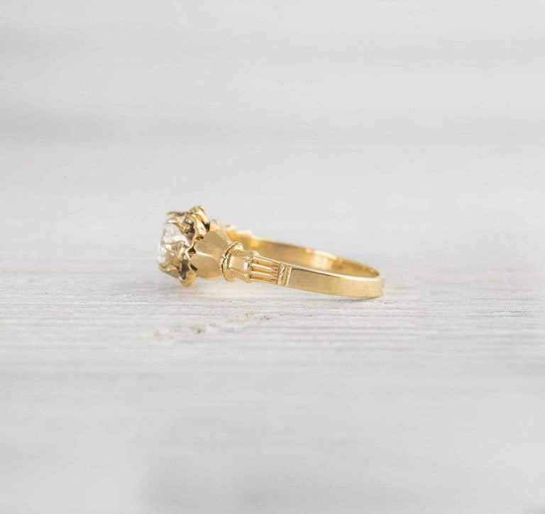 .60 Carat Antique Diamond & Gold Buttercup Engagement Ring