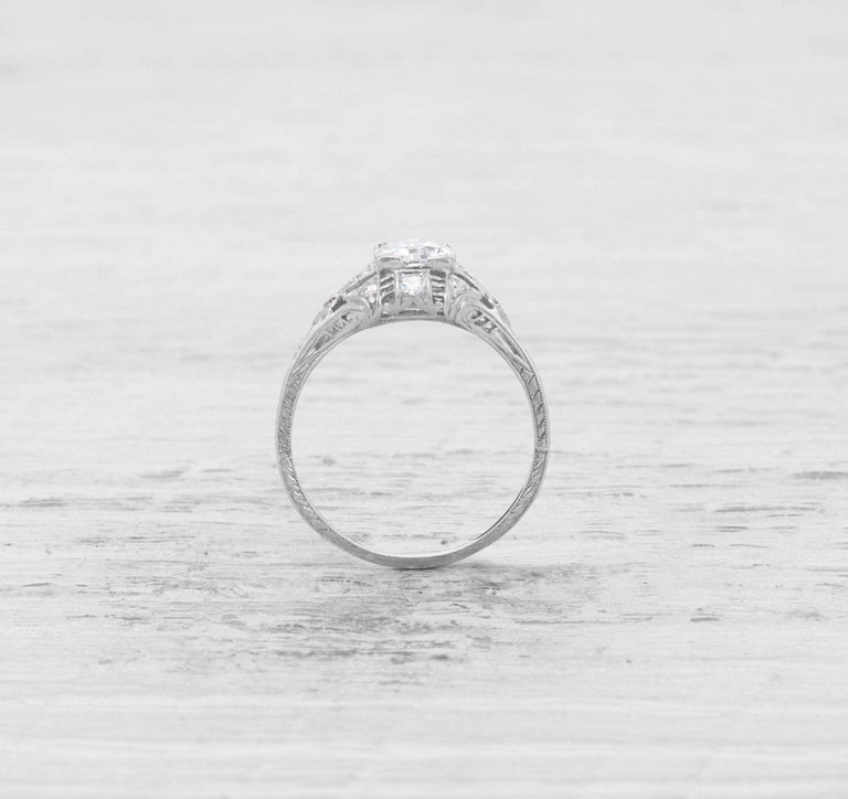 .60 CARAT ART DECO DIAMOND ENGAGEMENT RING