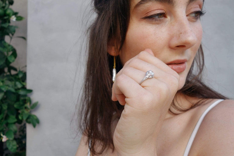 .60 CARAT ART DECO DIAMOND ENGAGEMENT RING