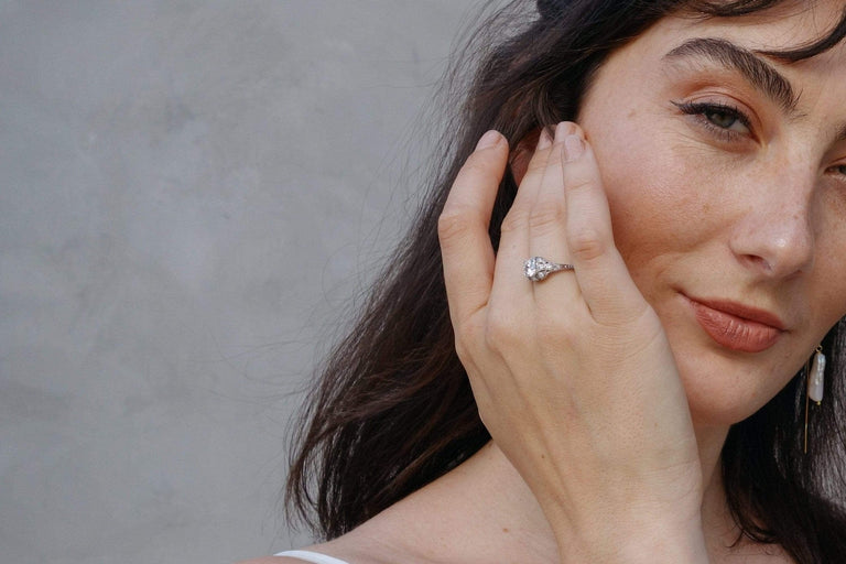 .60 CARAT ART DECO DIAMOND ENGAGEMENT RING