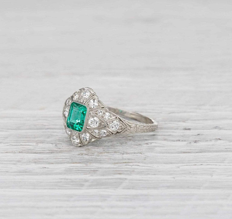 .60 Carat Edwardian Shreve & Co. Emerald Ring