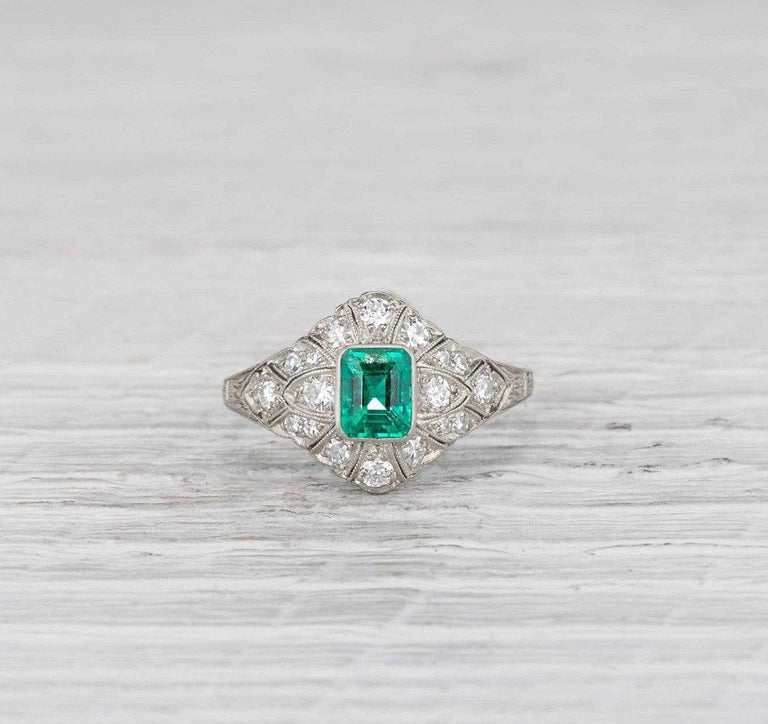 .60 Carat Edwardian Shreve & Co. Emerald Ring