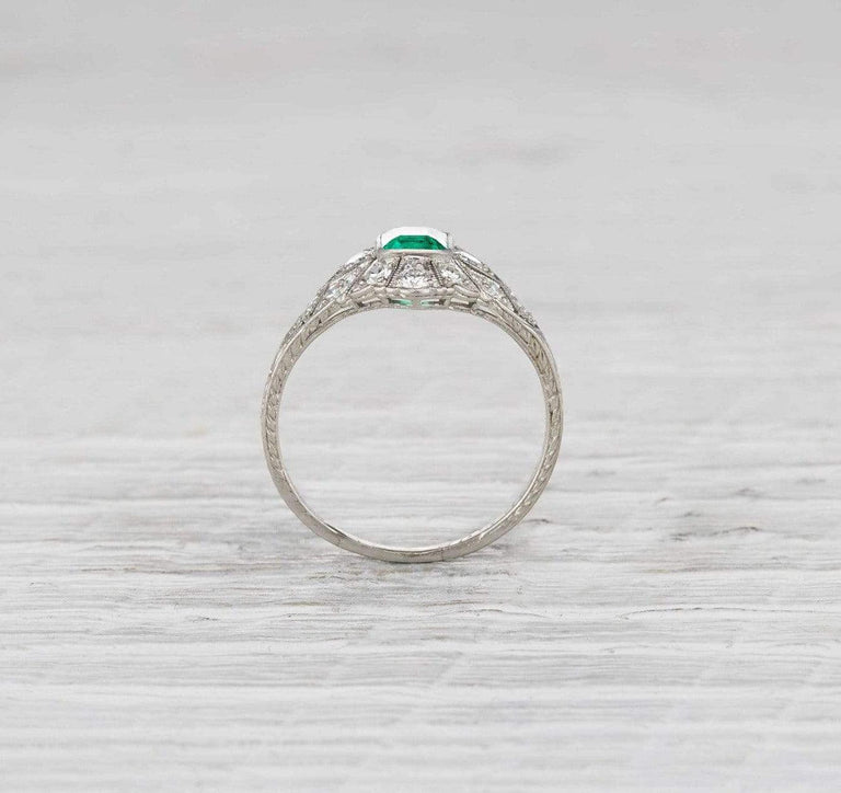 .60 Carat Edwardian Shreve & Co. Emerald Ring