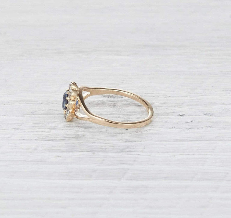 .60 Carat Late Victorian Sapphire Cluster Ring