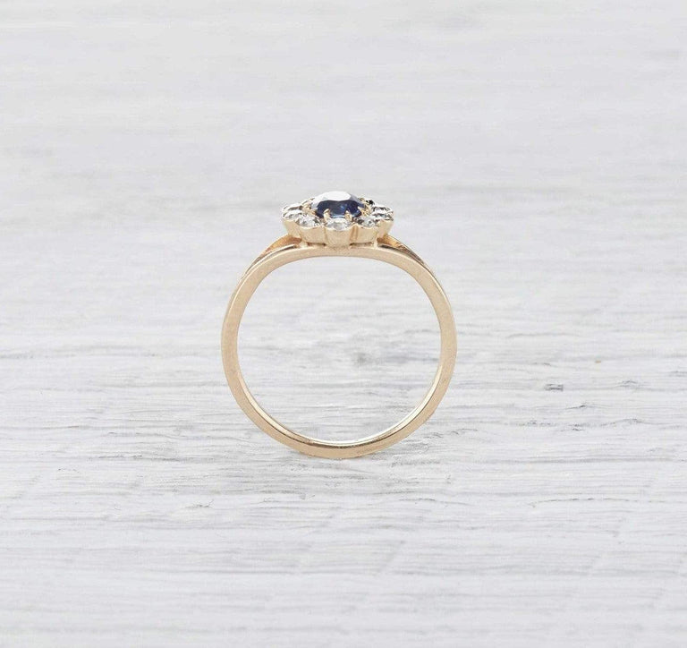 .60 Carat Late Victorian Sapphire Cluster Ring