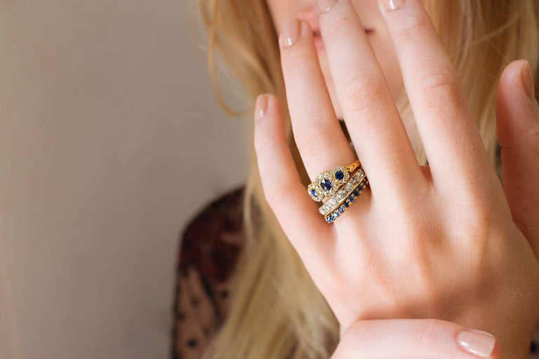 .60 Carat Old Mine Cut Diamond British Half Hoop Band