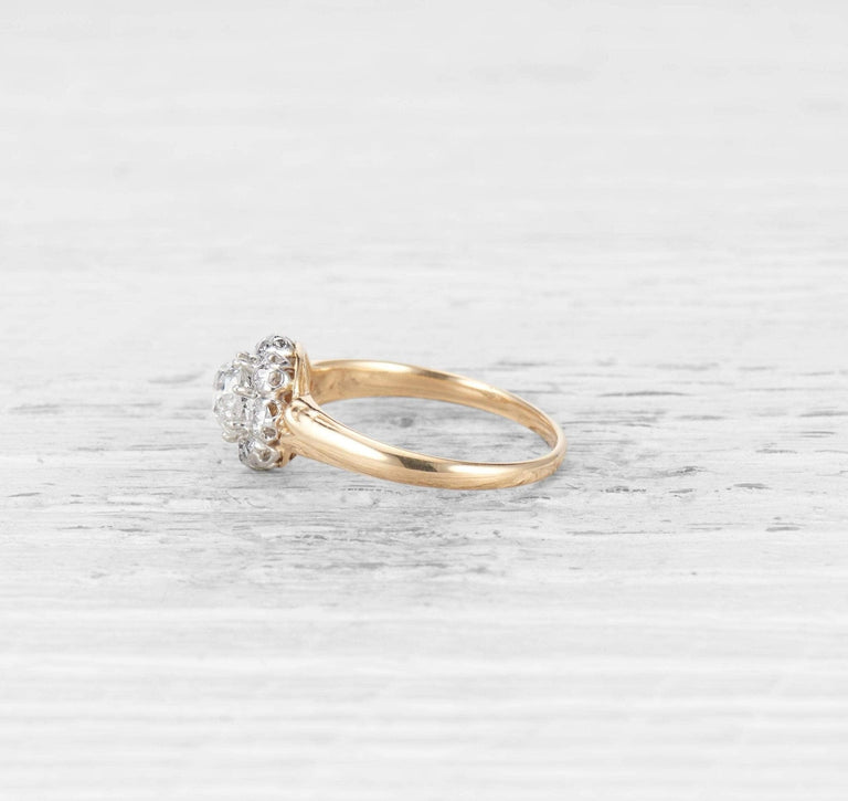 .63 CARAT VICTORIAN DIAMOND CLUSTER ENGAGEMENT RING