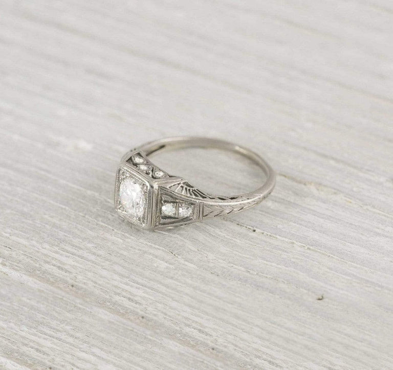 .65 Carat Old European Cut Diamond Engagement Ring