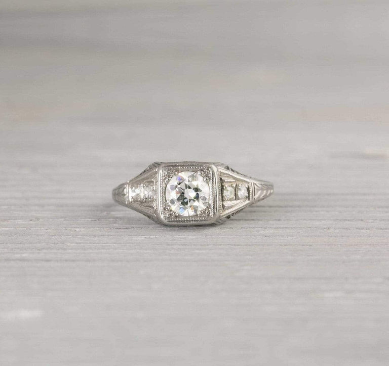 .65 Carat Old European Cut Diamond Engagement Ring