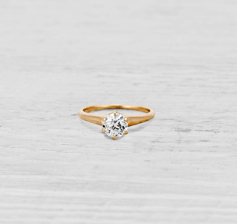 .67 VICTORIAN DIAMOND SOLITAIRE ENGAGEMENT RING