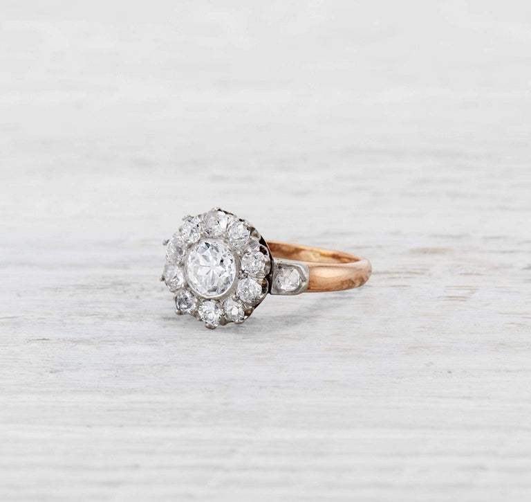 .69 CARAT EDWARDIAN DIAMOND CLUSTER RING