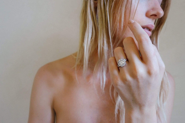 .69 CARAT EDWARDIAN DIAMOND CLUSTER RING