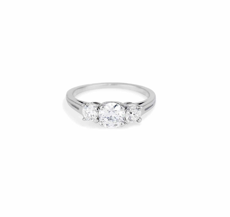 .71 CARAT TIFFANY & CO DIAMOND THREE STONE RING