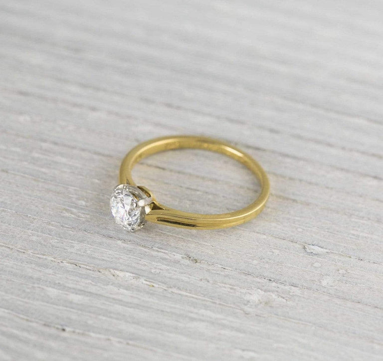 .71 Carat Vintage Tiffany & Co. Gold Solitaire Engagement Ring