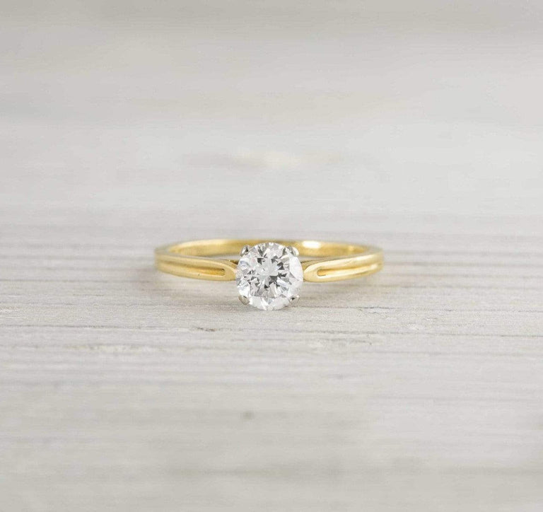 .71 Carat Vintage Tiffany & Co. Gold Solitaire Engagement Ring