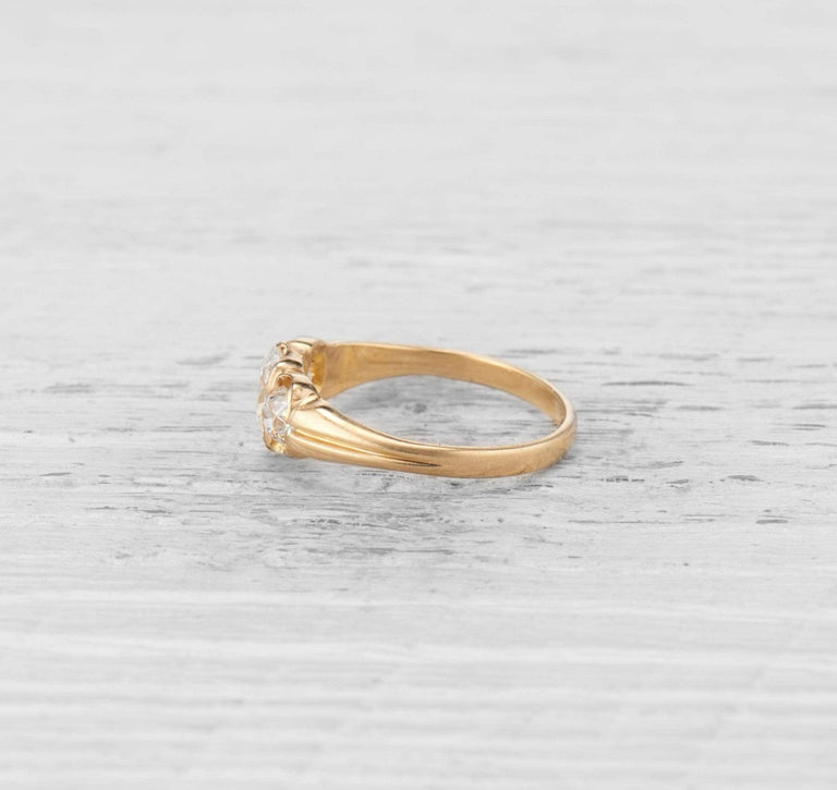 .72 CARAT VICTORIAN THREE STONE DIAMOND RING