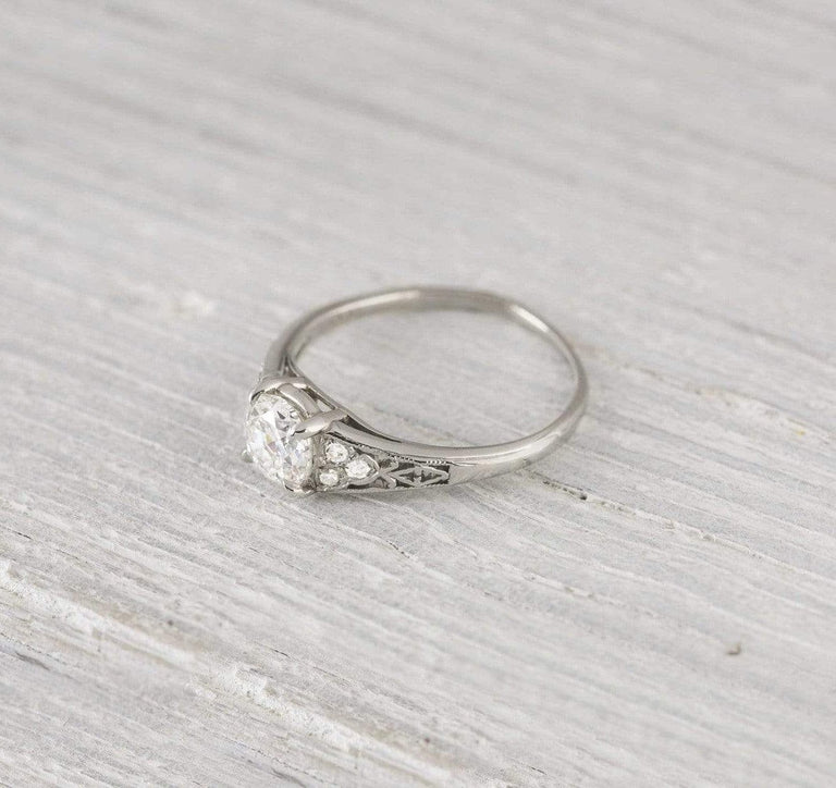.74 Carat Art Deco Vintage Engagement Ring