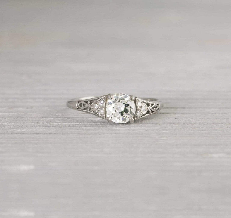 .74 Carat Art Deco Vintage Engagement Ring