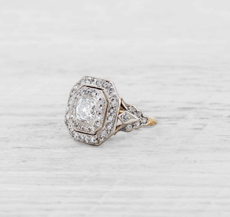 .74 CARAT EDWARDIAN DIAMOND ENGAGEMENT RING