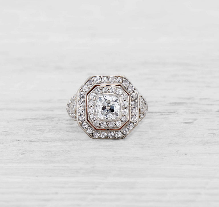 .74 CARAT EDWARDIAN DIAMOND ENGAGEMENT RING