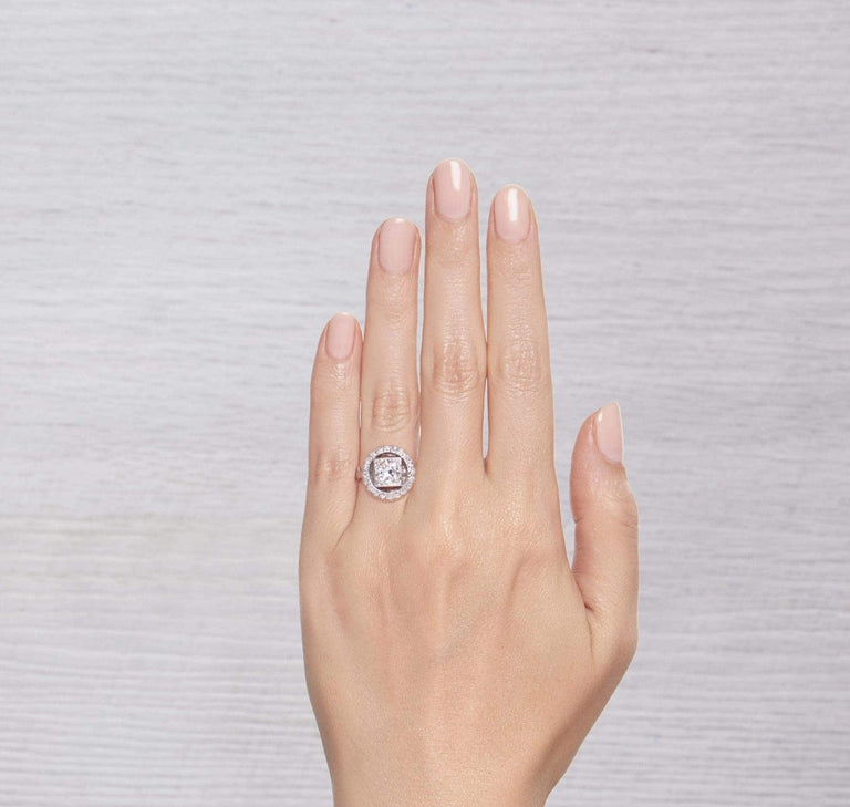 .74 CARAT LATE ART DECO DIAMOND ENGAGEMENT RING