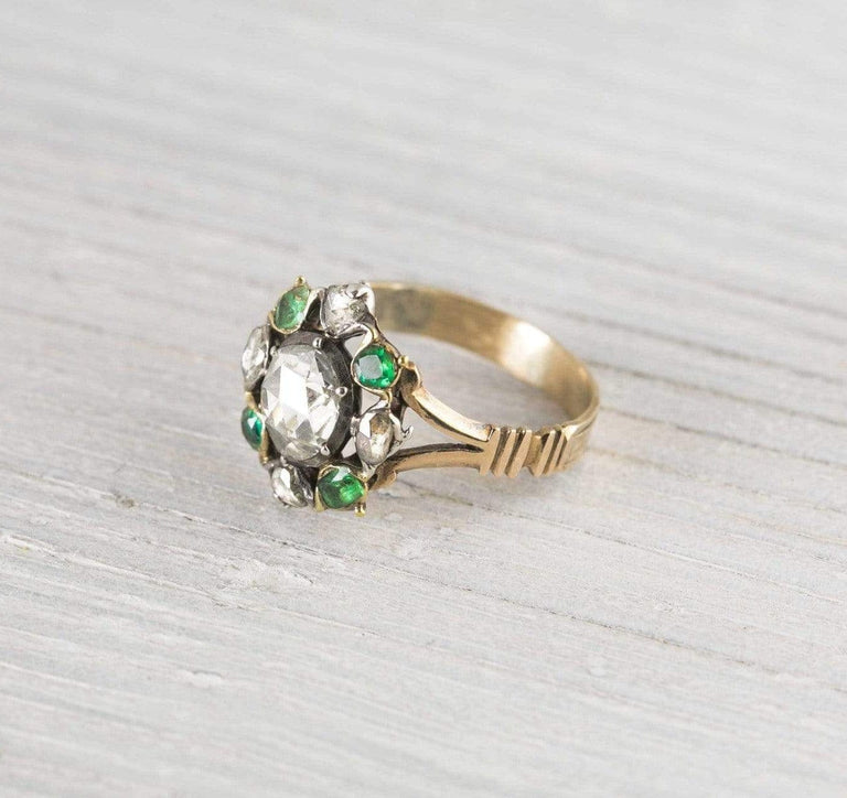 .75 Carat Antique Georgian Rose Cut Diamond Engagement Ring