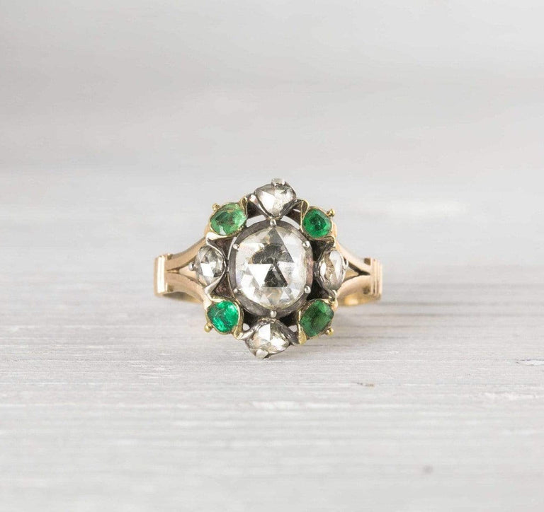 .75 Carat Antique Georgian Rose Cut Diamond Engagement Ring