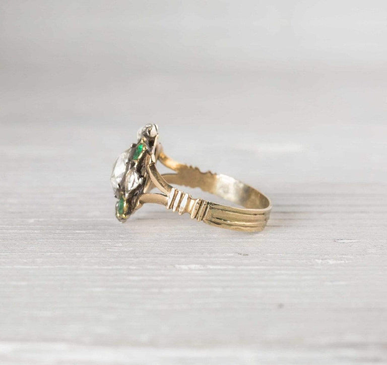 .75 Carat Antique Georgian Rose Cut Diamond Engagement Ring