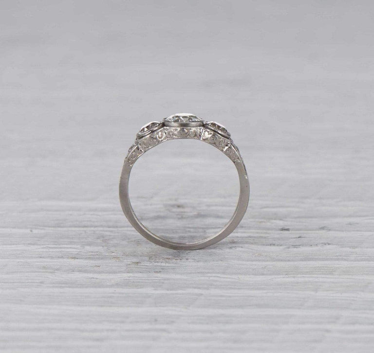 .75 Carat Edwardian Three Stone Engagement Ring