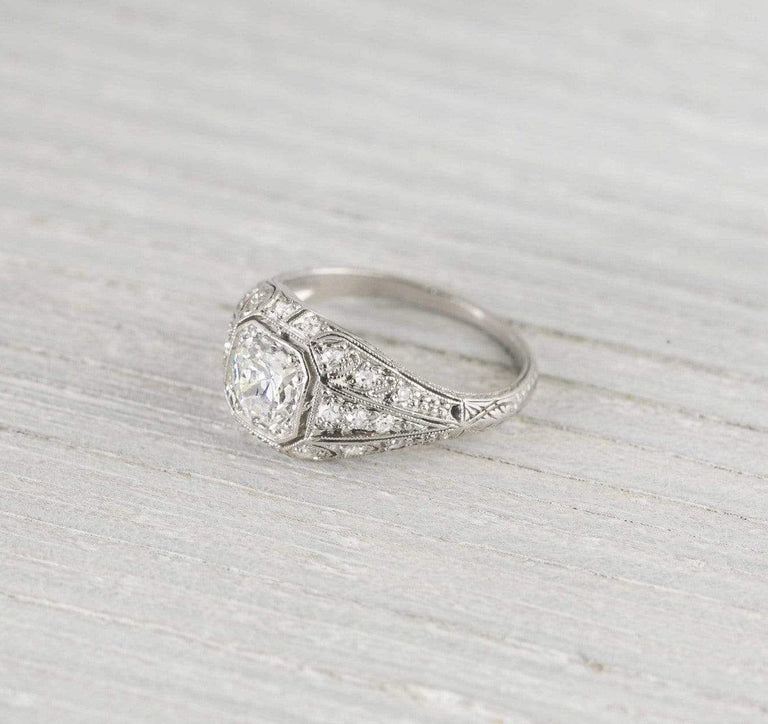 .75 Carat Vintage Art Deco Diamond Engagement Ring
