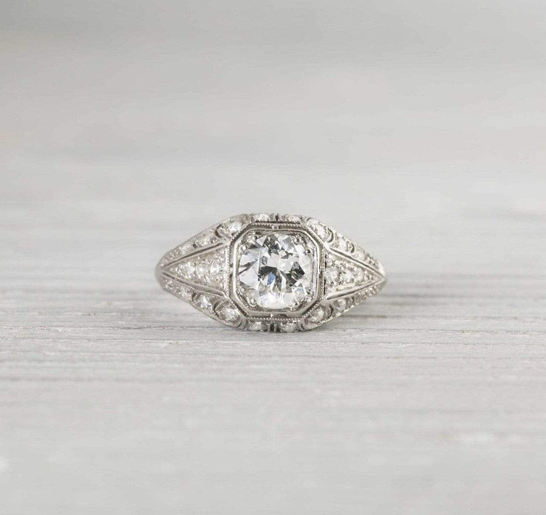 .75 Carat Vintage Art Deco Diamond Engagement Ring
