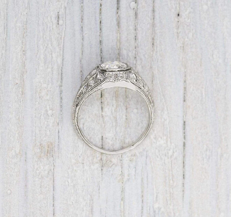 .75 Carat Vintage Art Deco Diamond Engagement Ring