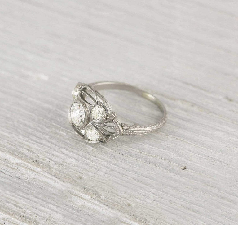 .75 Carat Vintage Edwardian Diamond Engagement Ring