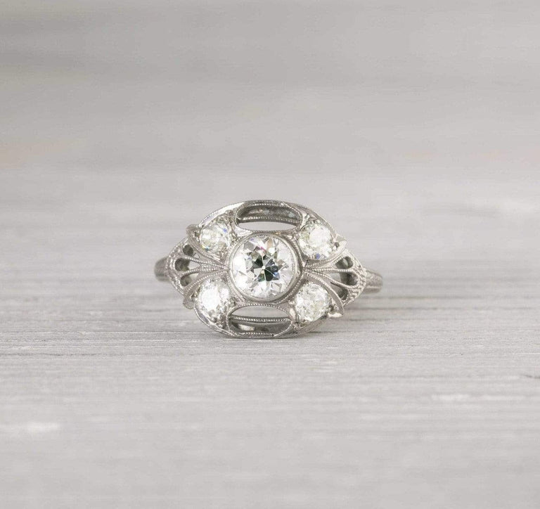 .75 Carat Vintage Edwardian Diamond Engagement Ring