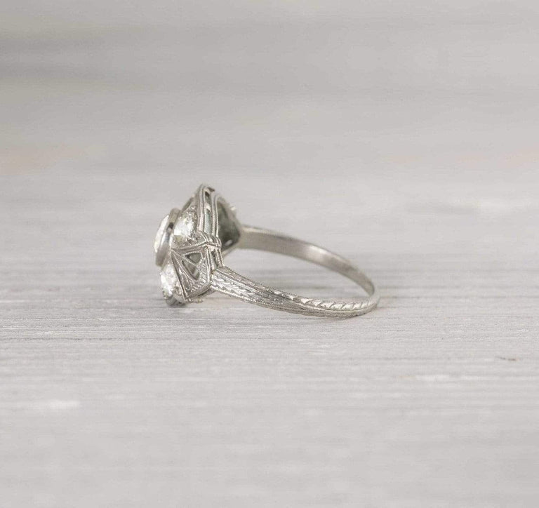.75 Carat Vintage Edwardian Diamond Engagement Ring