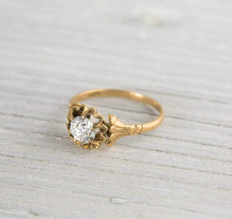 .77 Carat Antique Victorian Diamond & Gold Engagement Ring