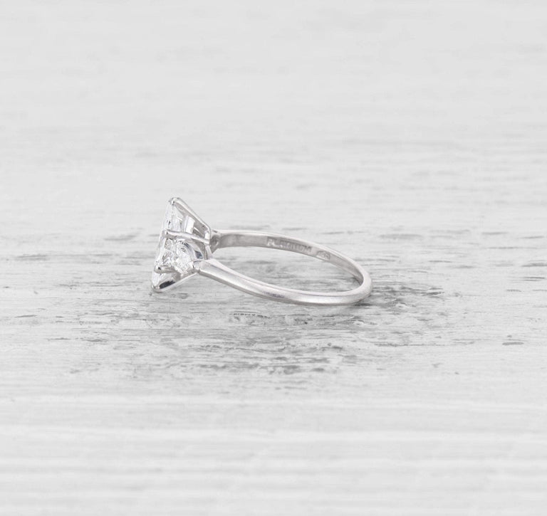 .79 CARAT MARQUISE CUT DIAMOND VINTAGE ENGAGEMENT RING