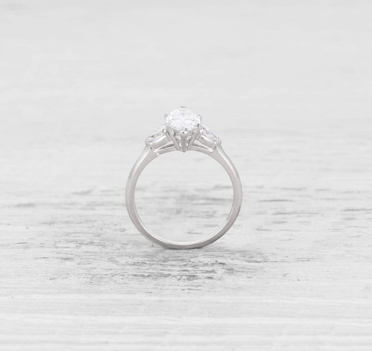 .79 CARAT MARQUISE CUT DIAMOND VINTAGE ENGAGEMENT RING