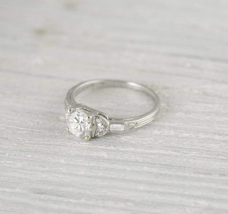 .80 Carat Art Deco Diamond Engagement Ring
