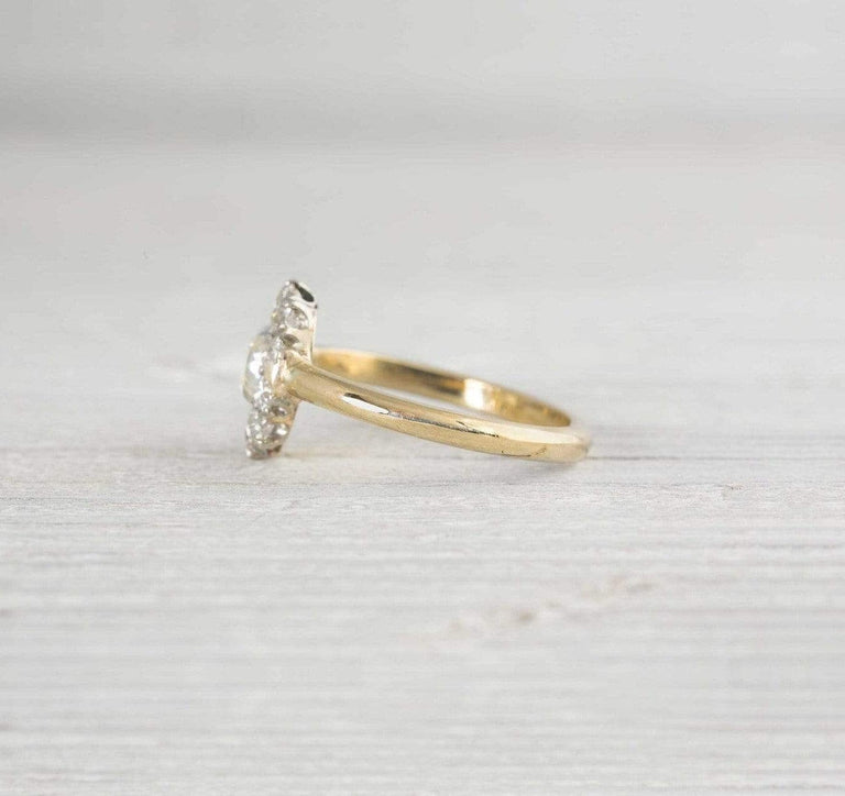 .80 Carat Edwardian Diamond Cluster Engagement Ring