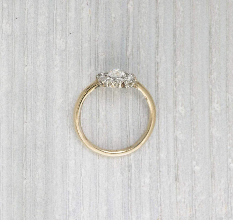.80 Carat Edwardian Diamond Cluster Engagement Ring