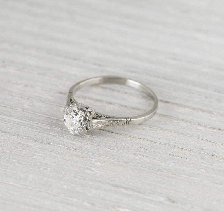 .80 Carat Vintage Art Deco Diamond Engagement Ring