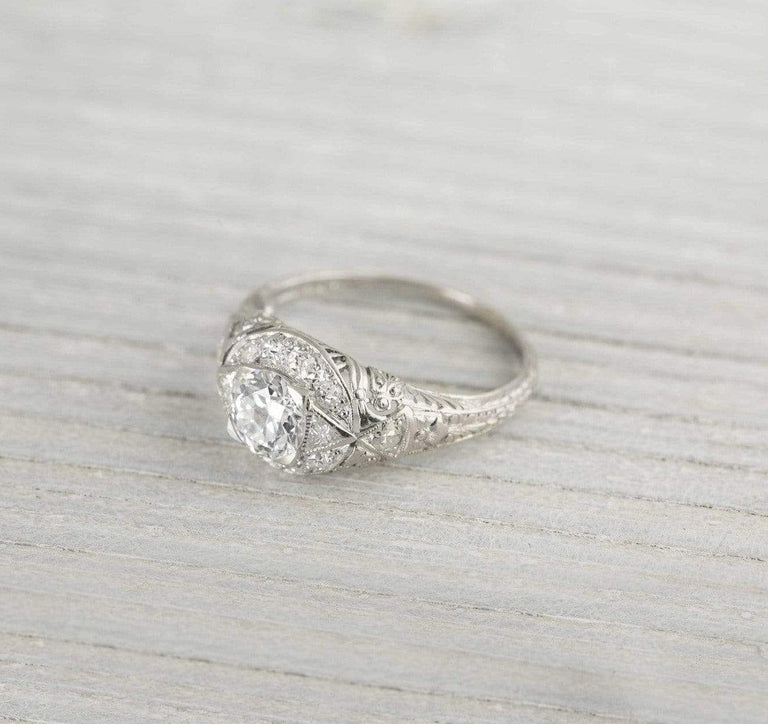 .80 Carat Vintage Art Deco Engagement Ring