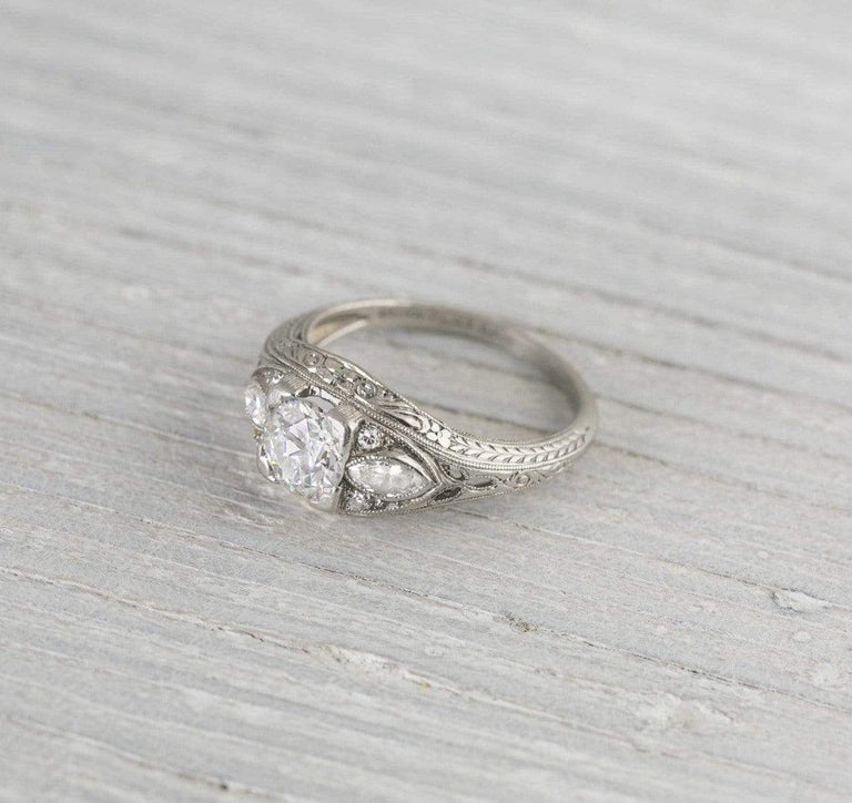 .80 Carat Vintage Edwardian Engagement Ring