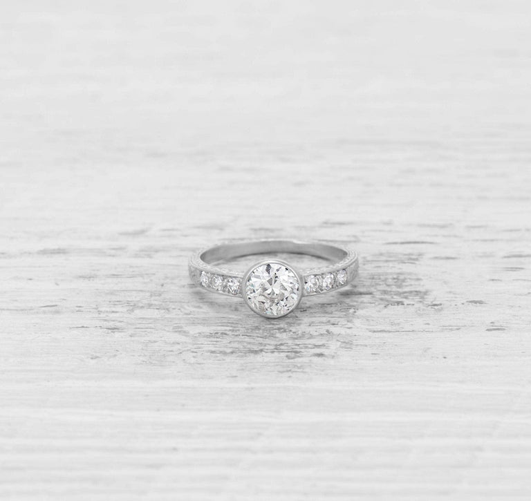 .81 CARAT ART DECO DIAMOND ENGAGEMENT RING