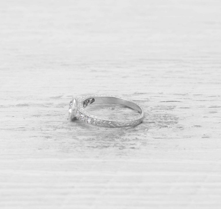 .81 CARAT ART DECO DIAMOND ENGAGEMENT RING