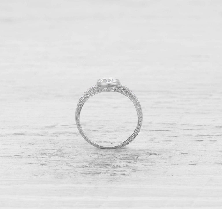 .81 CARAT ART DECO DIAMOND ENGAGEMENT RING