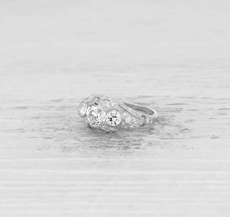 .84 CARAT EDWARDIAN DIAMOND ENGAGEMENT RING