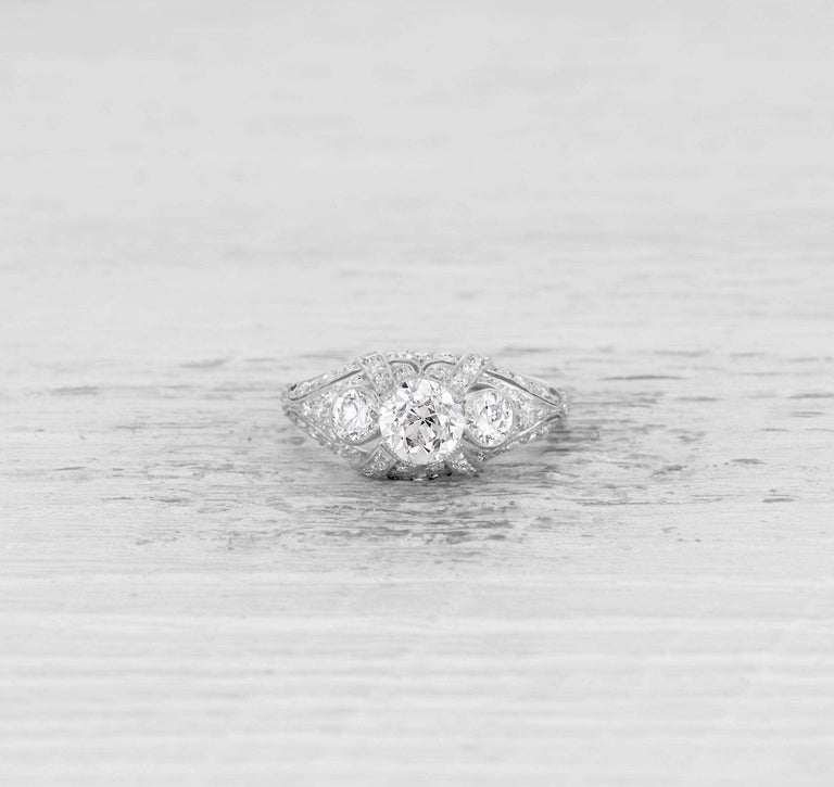 .84 CARAT EDWARDIAN DIAMOND ENGAGEMENT RING