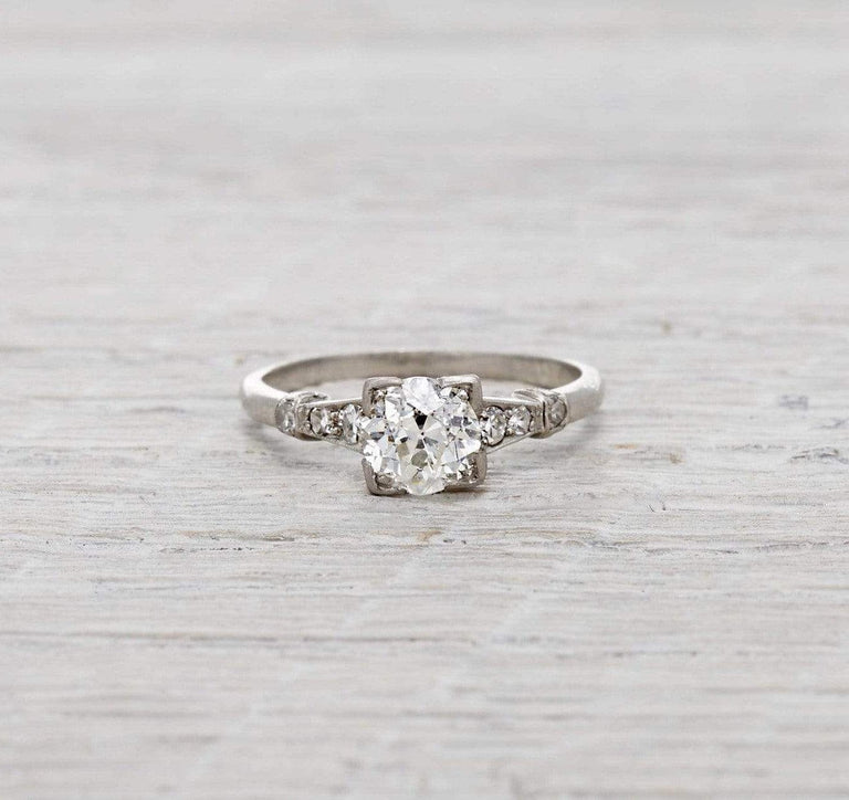 .84 Carat Old European Cut Diamond Engagement Ring